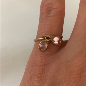 Princess pink stones ring